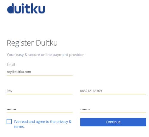 Registrasi Duitku 2