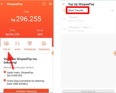 top up ShopeePay