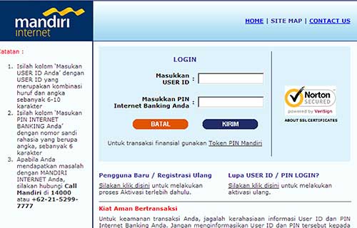 Lewat Internet Banking Mandiri