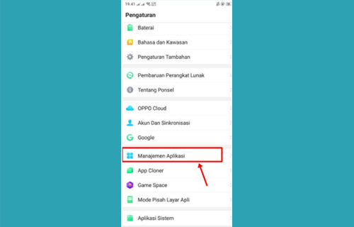 1 Pilih Manajemen Aplikasi