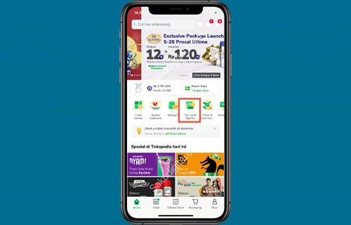 2 Pilih Menu Top Up Tagihan