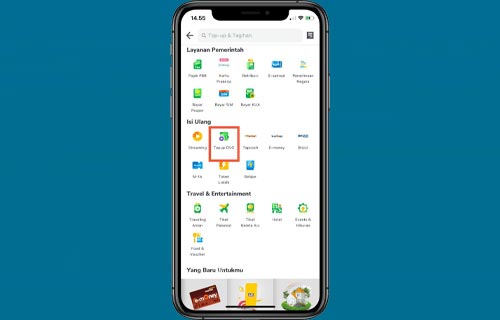 3 Pilih Menu Top Up OVO