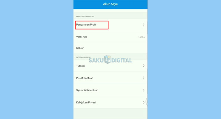 3 Klik Pengaturan Profil