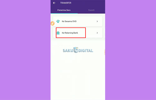 3 Pilih Ke Rekening Bank
