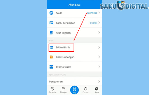 3 Pilih Menu Dana Bisnis 1