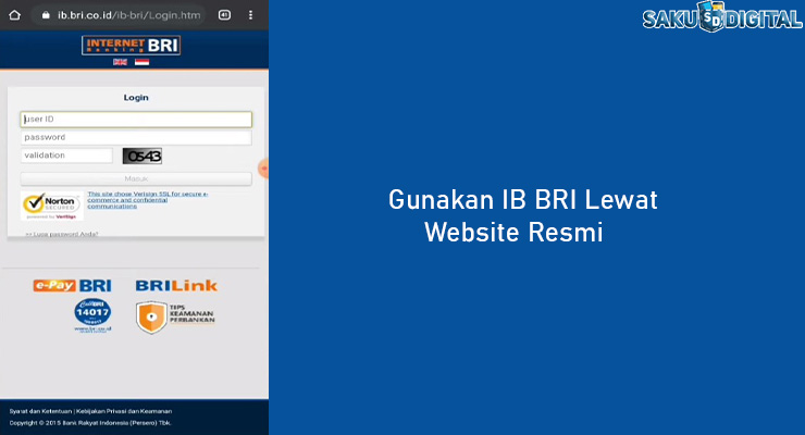 2 Gunakan IB BRI Lewat Website Resmi