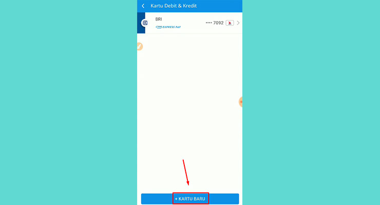 4 Klik Tambahkan Kartu Bank