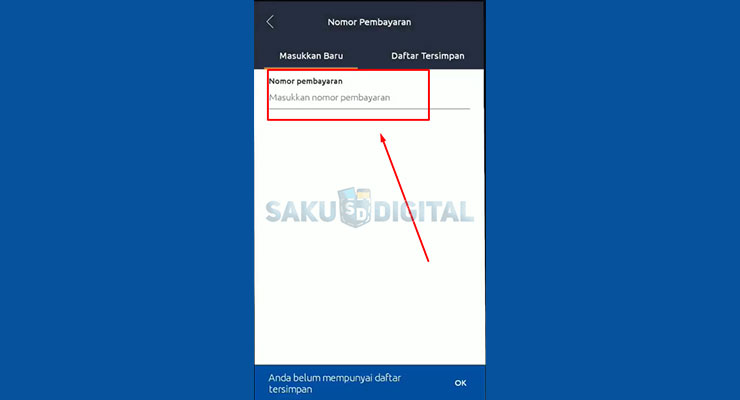5 Masukan Nomor Pembayaran