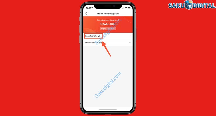 6 Pilih Bank Transfer VA