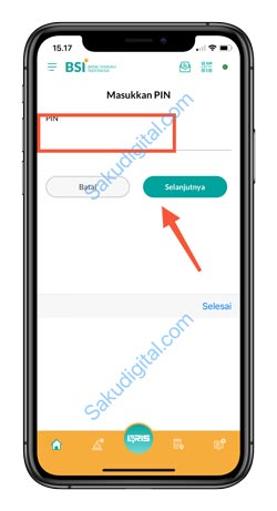 7 Masukkan PIN BSI Mobile