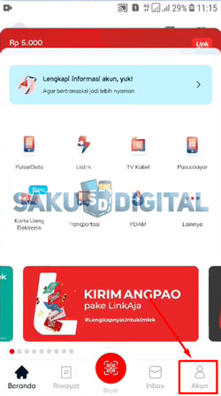 7 Pilih Menu Akun