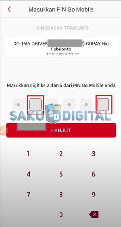 8 Masukan PIN Go Mobile