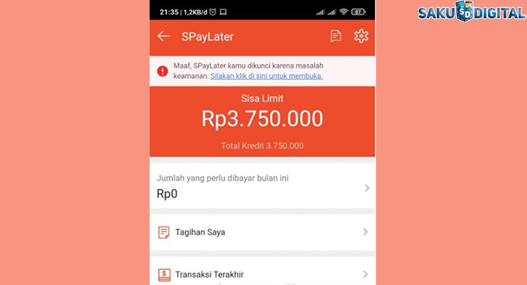 Penyebab Shopee Paylater Dikunci