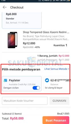 6 Pilih Metode Pembayaran