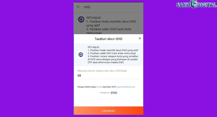Cara Aktifkan OVO di Lazada
