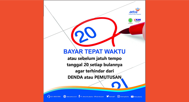 Jatuh Tempo Bayar Tagihan PDAM