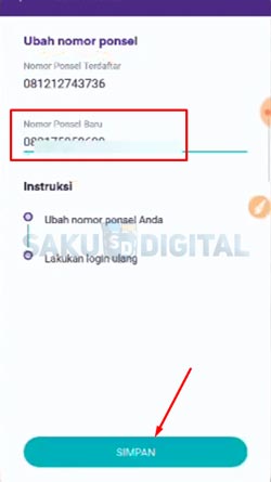 12 Masukkan Nomor HP Baru