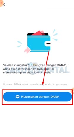 8 Klik Hubungkan dengan Dana