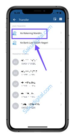 11 Pilih Ke Rekening Mandiri