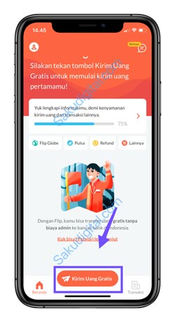 2 Klik Kirim Uang