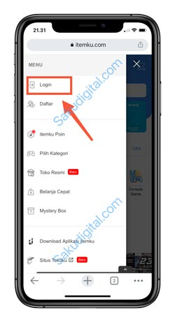 2 Login Akun Itemku