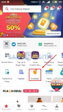 2 Pilih Menu Investasi