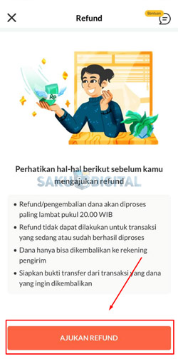 3 Klik Ajukan Refund