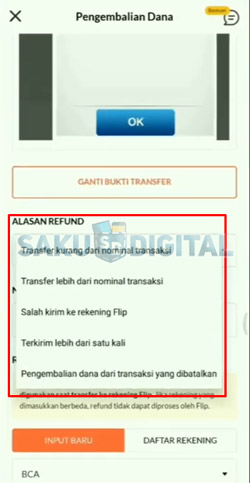 5 Masukkan Alasan Refund