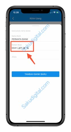 6 Input Nomor Rekening 3