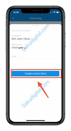 7 Klik Tambah Bank Baru