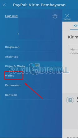 8 Pilih Menu Wallet