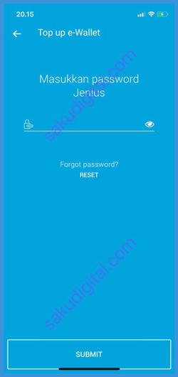 Masukkan Password Jenius