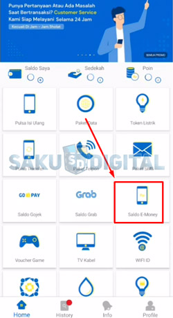14 Tap Menu Saldo Emoney