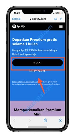 2 Klik Mulai Premium