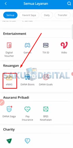 3 Klik Menu eMAS