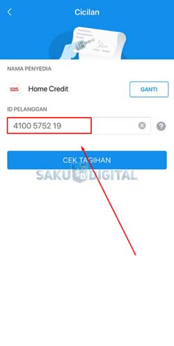 5 Input ID Pelanggan