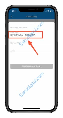 5 Input Nama Bank