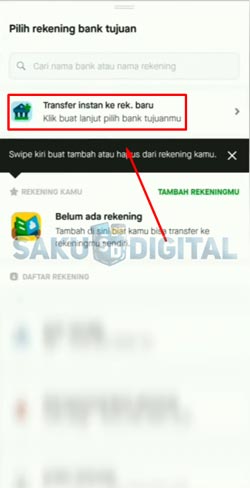 8 Klik Transfer Instan Ke Rekening Baru