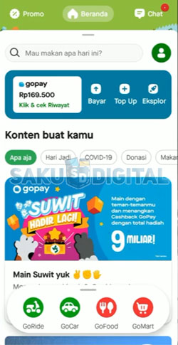 1 Buka Aplikasi Gojek