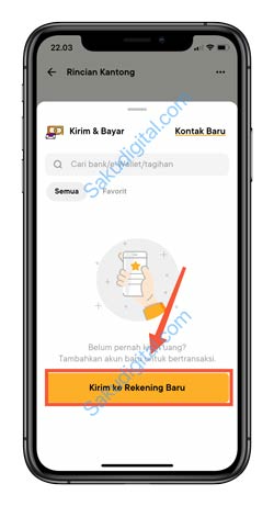 4 Klik Kirim Ke Rekening Baru