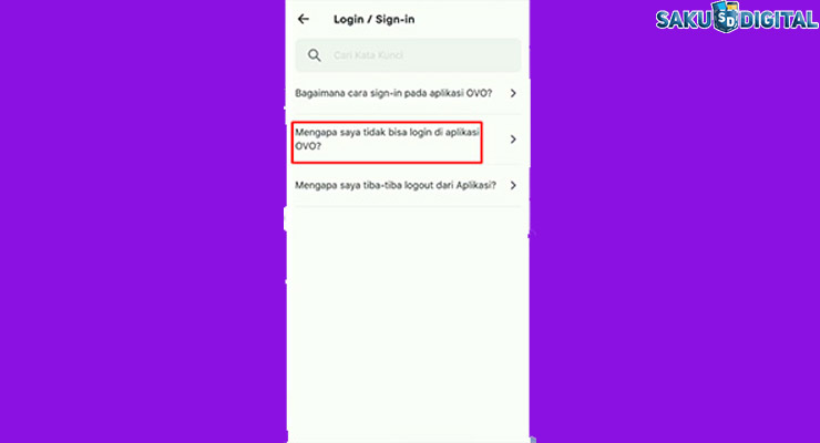 5 Pilih Mengapa Saya Tidak Bisa Login di Aplikasi OVO