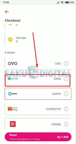 11 Pilih Metode Pembayaran DANA