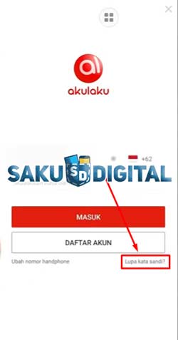 2 Klik Lupa Kata Sandi