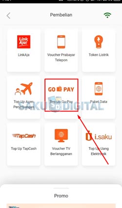 3 Klik Top Up Gopay