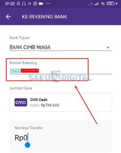 5 Input Nomor Rekening 1