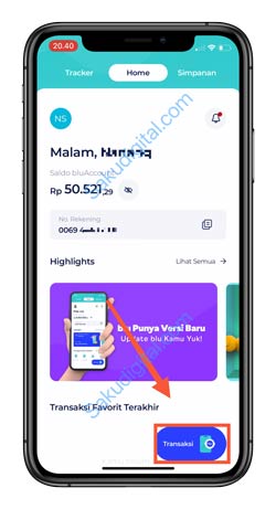 7 Klik Menu Transaksi