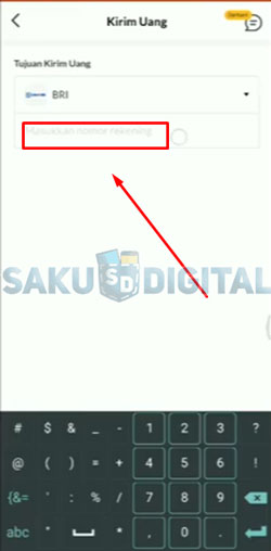 11. Input Nomor Rekening