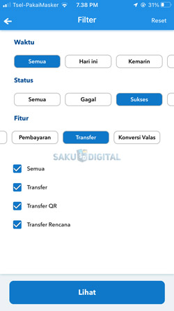 5 Klik Transaksi Transfer