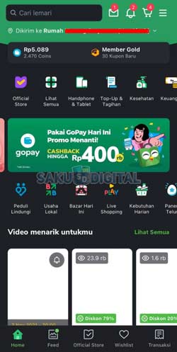 1 Buka Aplikasi Tokopedia