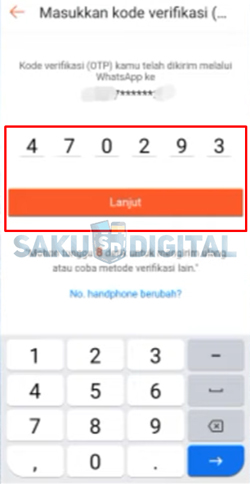 5 Masukkan Kode Verifikasi